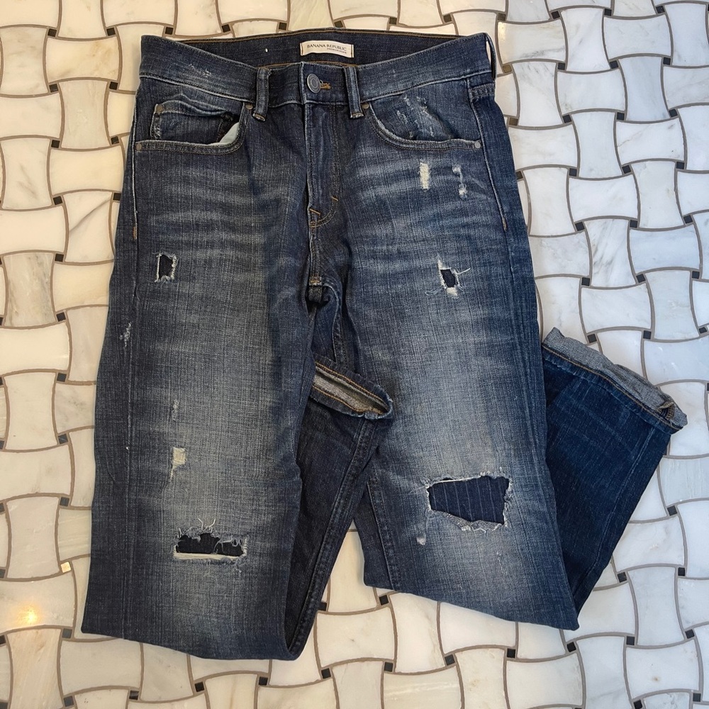 Banana Republic  Cropped Boyfriend Jeans.